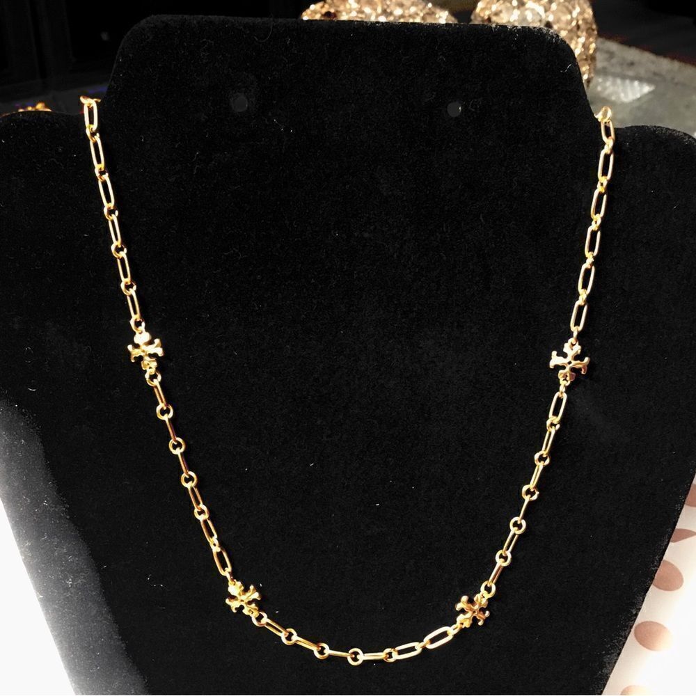 TORY BURCH VINTAGE GOLD KIRA NECKLACE - Picture 3 of 7